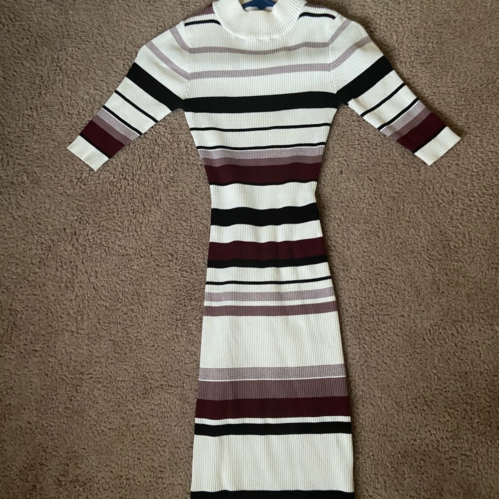 Turtle neck sweater dress